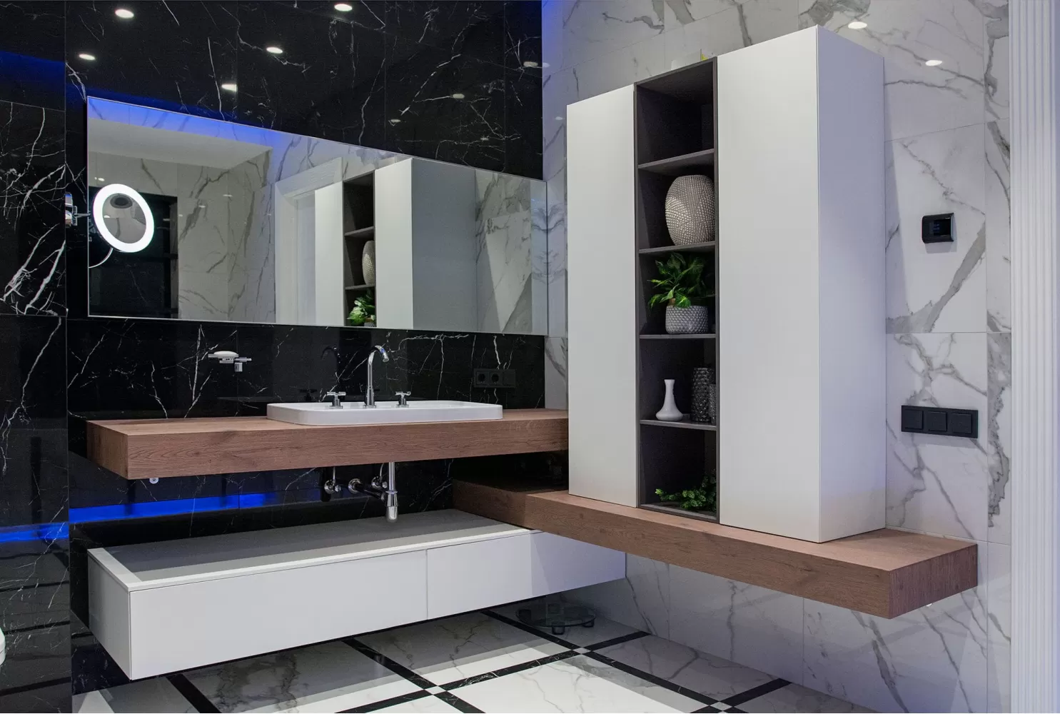 Фотография: Ванная комната в тёмных тонах - фото 16 – ARCH APARTMENT - 160м² – 197