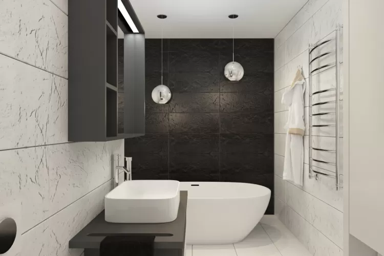 Фото интерьера: Ванная комната – Дизайн-проект 3-комнатной квартиры-140 м.кв.  ЖК София – 559