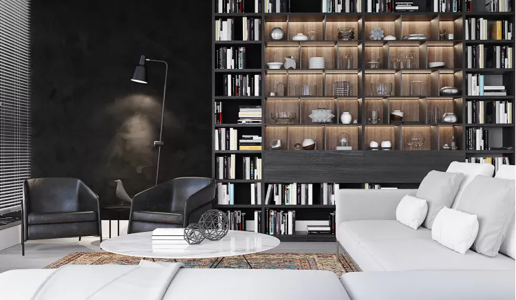 Вітальня у дизайн-проекті приватного будинку, 150м.кв. - Вікторія Жирякова