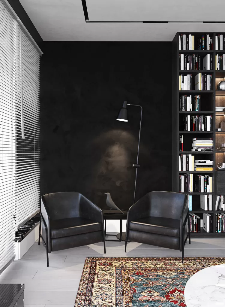 Вітальня у дизайн-проекті приватного будинку, 150м.кв. - Вікторія Жирякова