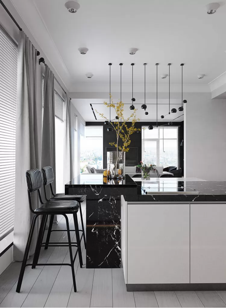 Кухня в дизайн-проекте частного дома, 150м.кв. — Виктория Жирякова