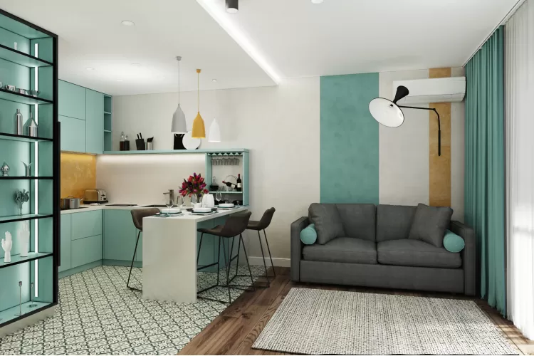 Кухня з яскравими акцентами – якісне фото тренд дизайну № 219