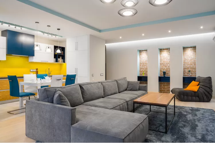 Дизайн вітальні з обідньою зоною