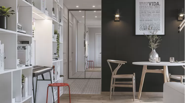 Дизайн гостиной с прихожей в квартире