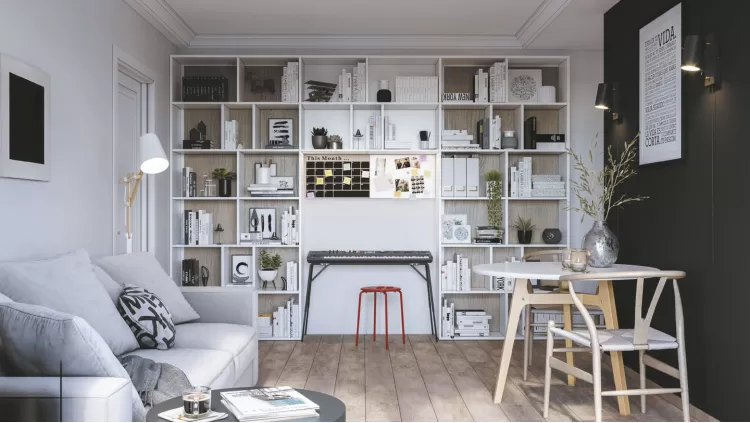 Гостиная в двухкомнатной квартире – лучшее фото ремонта № 130