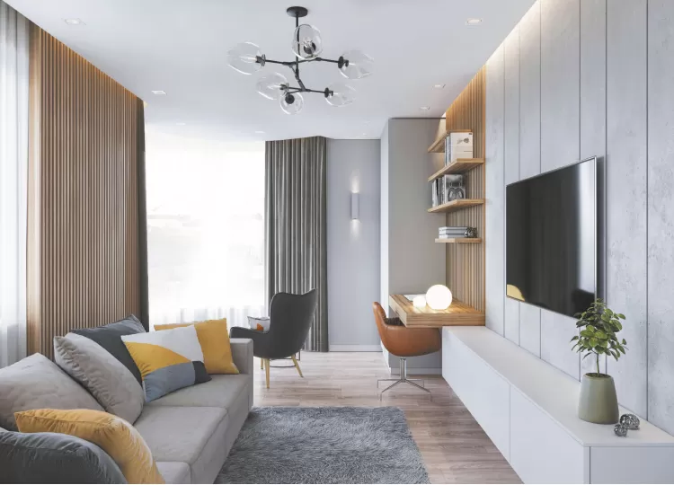 Дизайн вітальні в однокімнатній квартирі