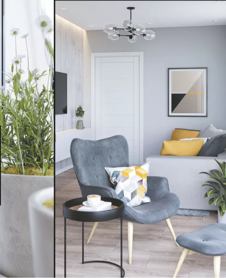 Дизайн вітальні в однокімнатній квартирі