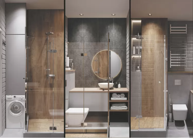 Дизайн душової в однокімнатній квартирі