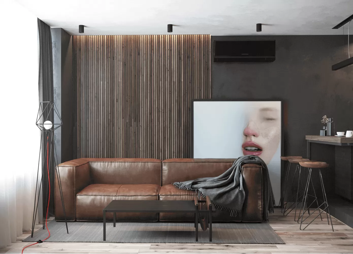 Кухня-гостиная — Дизайн-проект квартиры в ЖК Династия, 54м.кв — дизайнер Дарья Гросс