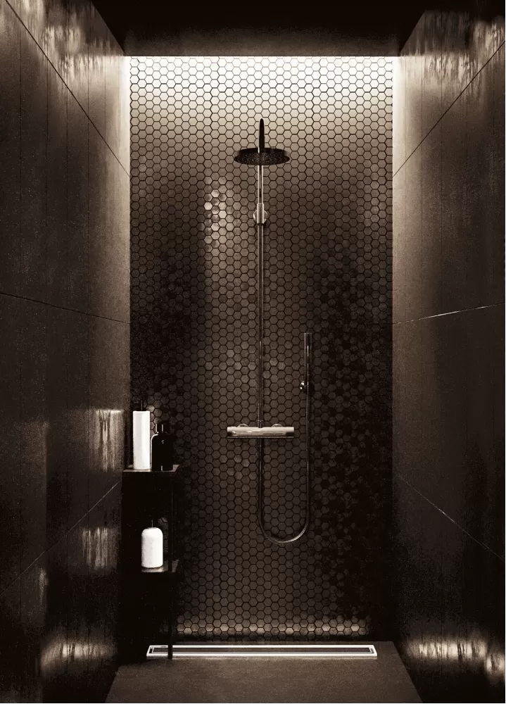 Душевая — Дизайн-проект квартиры в ЖК Династия, 54м.кв — дизайнер Дарья Гросс