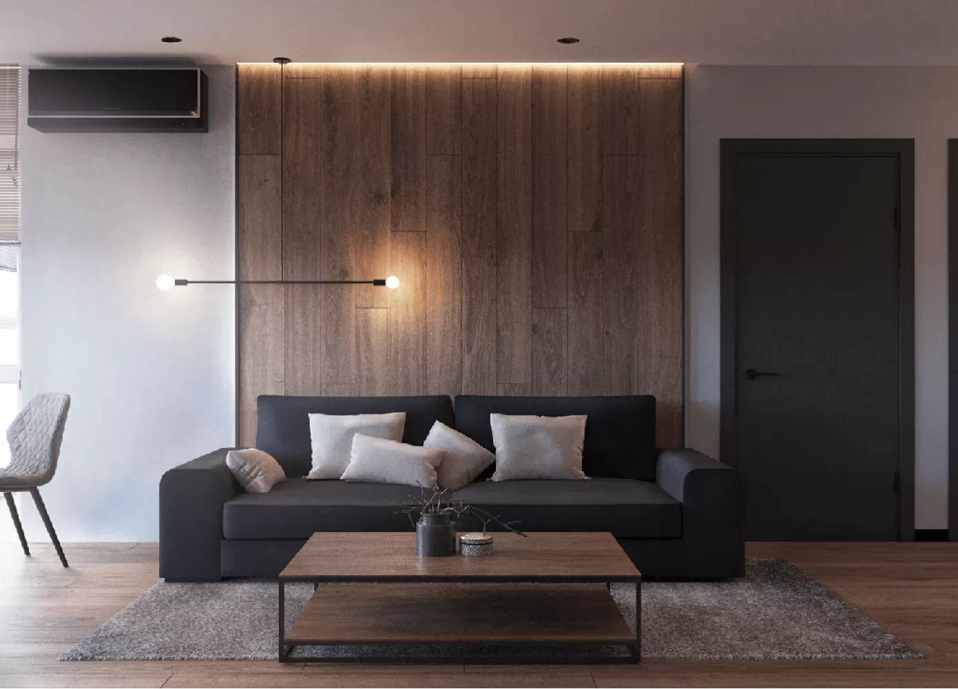 Кухня-гостиная в дизайн-проекте  квартиры  ЖК Французский квартал, 80м.кв — дизайнер Дарья Гросс