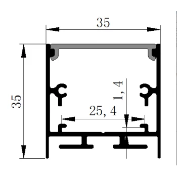 Алюминиевый профиль Skarlat LED PXG-3535-M