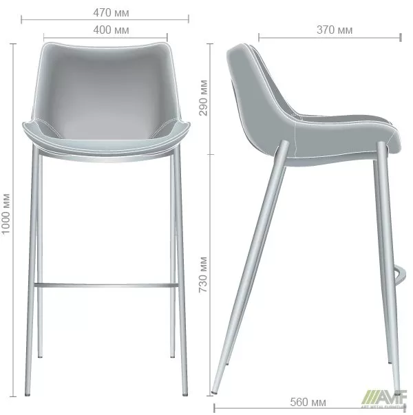 Характеристики Барный стул Blanc black leather