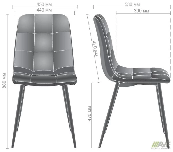 Характеристики Стул Cherry черный/вельвет бежевый