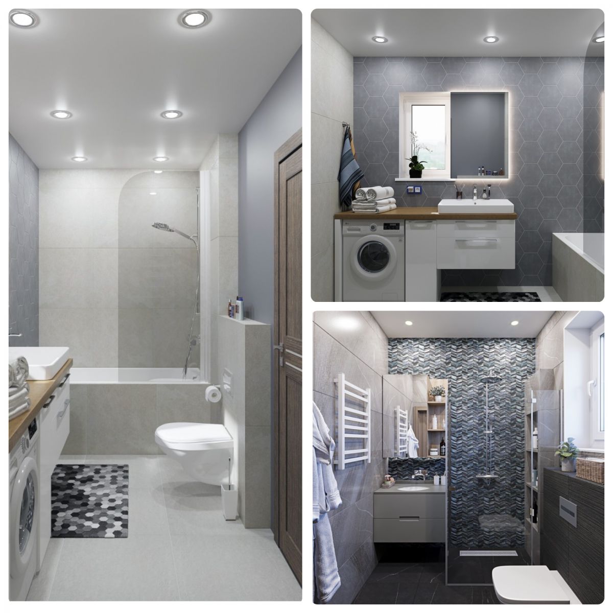 Модернізм ванної кімнати Дизайн-проект Дизайн студія — Interior12