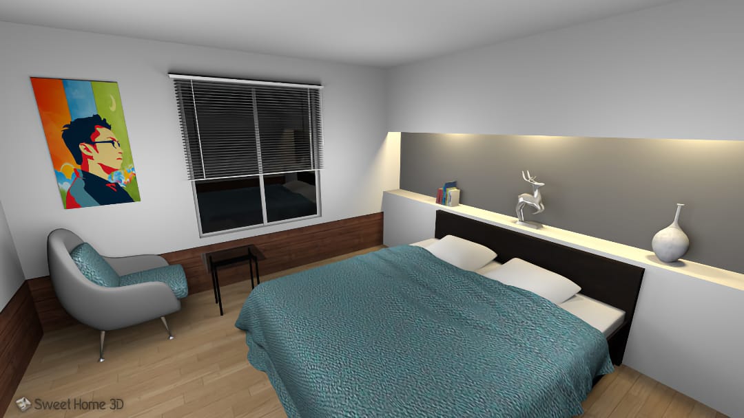 ИНтерьер комнаты созданный Sweet Home 3D