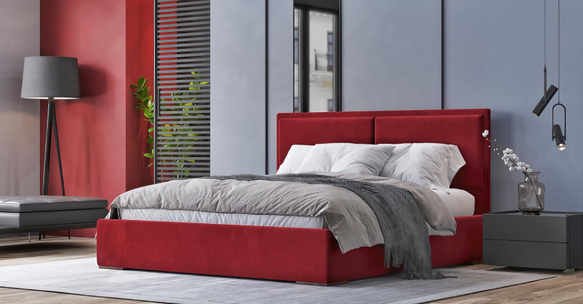 Красная кровать Delavega