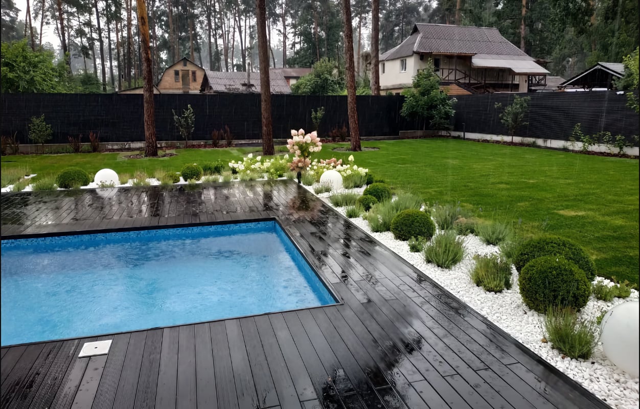 Ландшафтный дизайн с бассейном