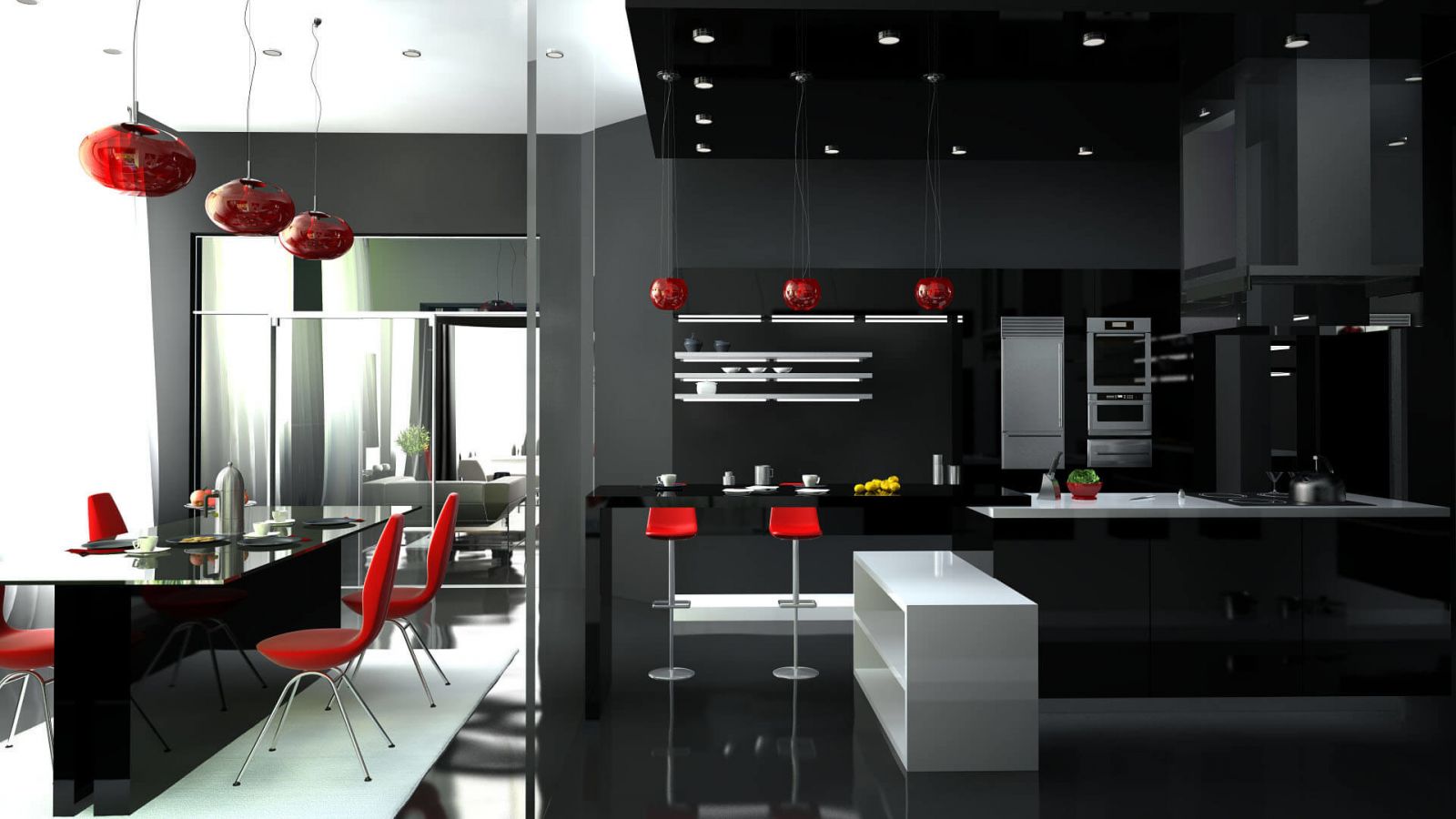 Темна сторона: приклади оформлення кухні у чорному кольорі