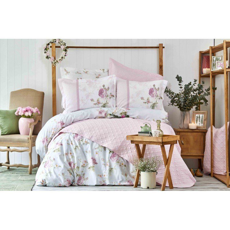 Постельное белье Karaca Home ранфорс - Rosa pembe 2018-2 розовый евро
