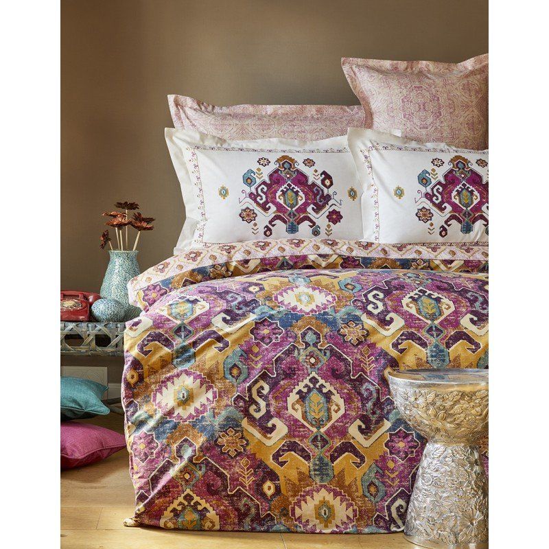 Комплект постельного белья Karaca Home - Alambra murdum 2018-1 фиолетовый евро