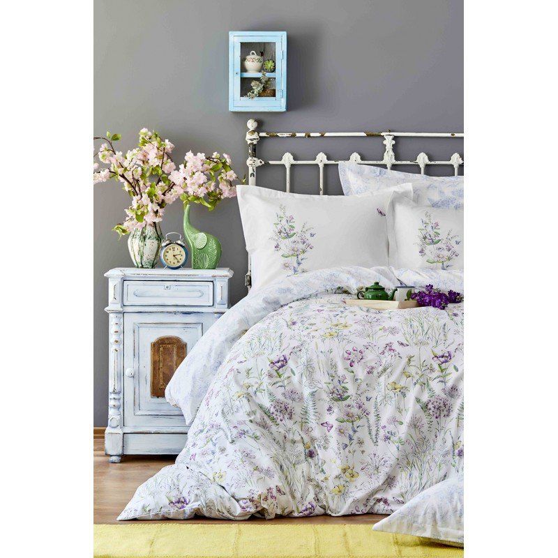 Комплект постельного белья с покрывалом пике Karaca Home - Elizia 2018-2 евро