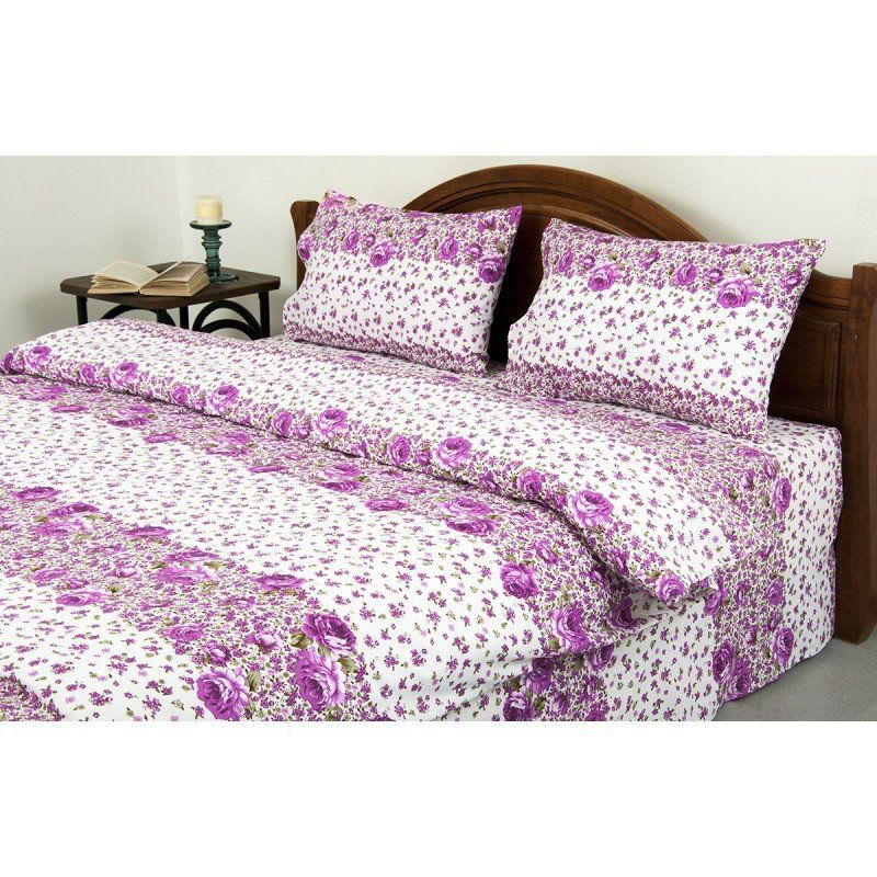 Комплект постельного белья Lotus Ranforce - Merci розовый евро
