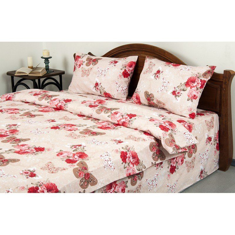 Комплект постельного белья Lotus Ranforce - Mon-amie розовый двуспальное