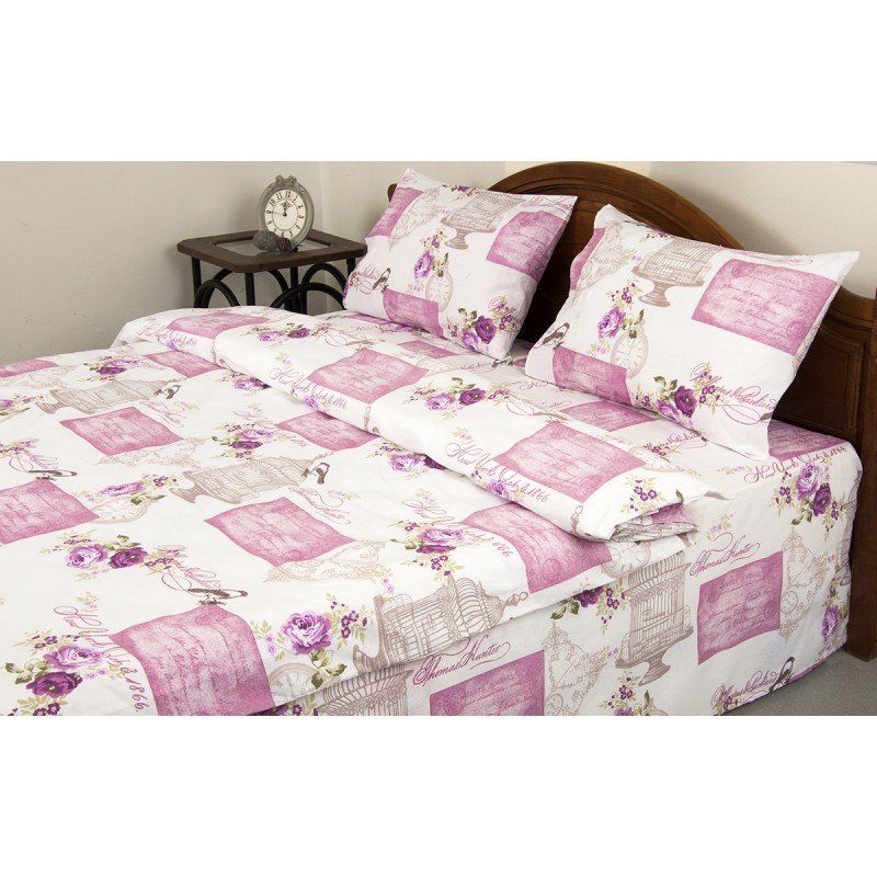 Комплект постельного белья Lotus Ranforce - Veronica розовый семейное