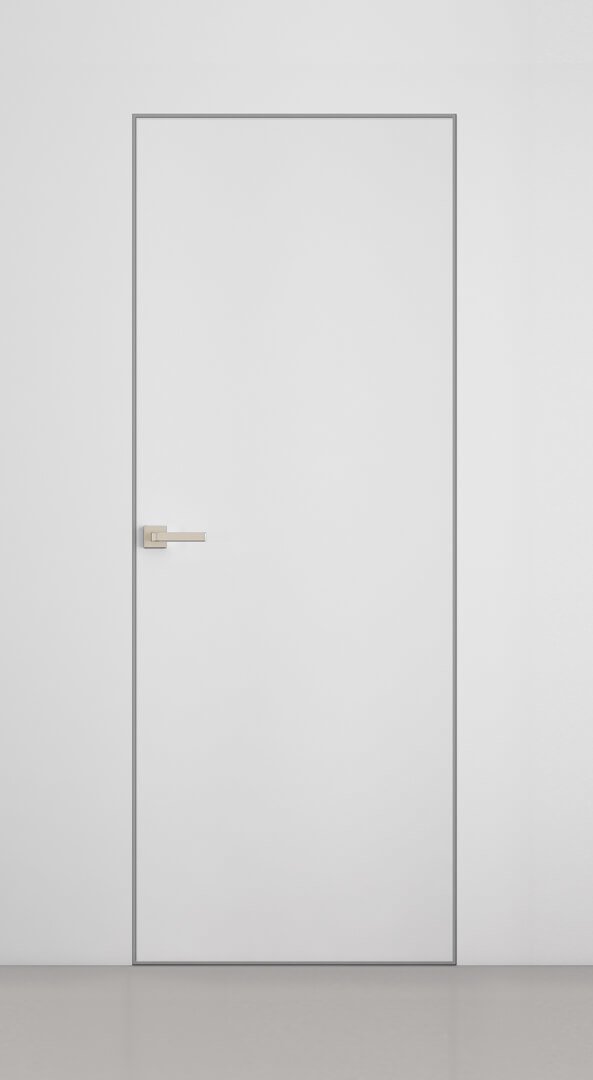 Двері міжкімнатні білі iDoors Prime-AL з алюмінієвою кромкою – ґрунтовані під оздоблення: фарбування або шпалери