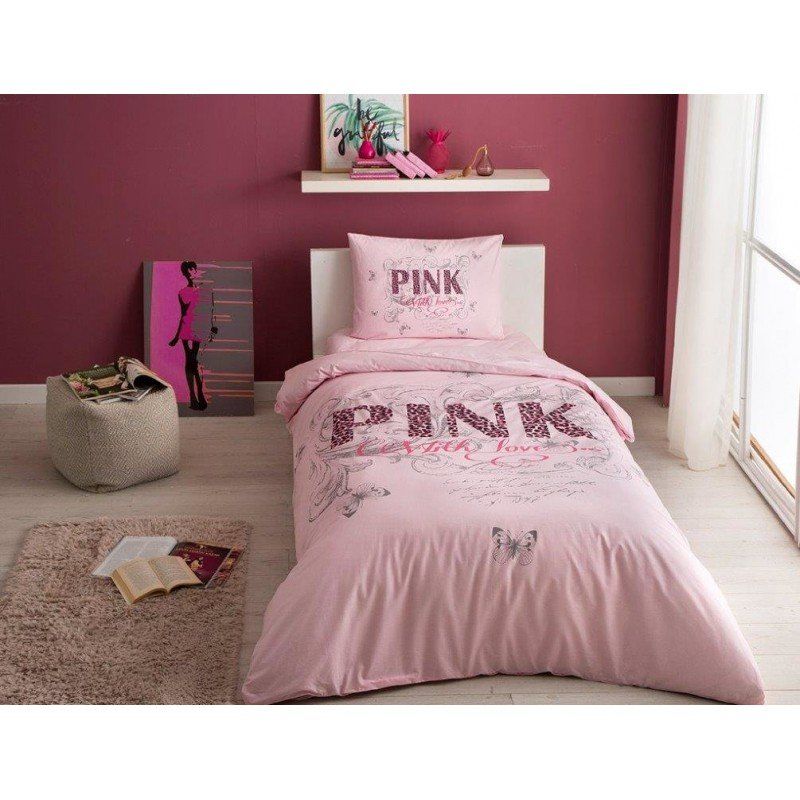 Підліткова постільна білизна Tac Ranforce Teen - Pink pembe рожевий