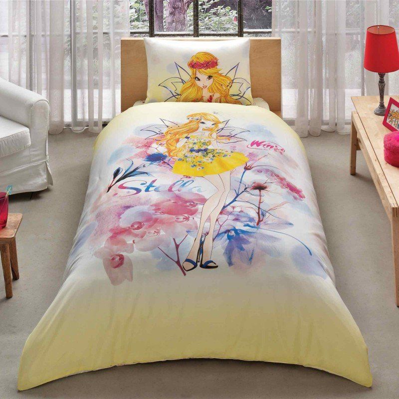 Подростковое постельное белье Tac Disney - Winx Stella Water Colour