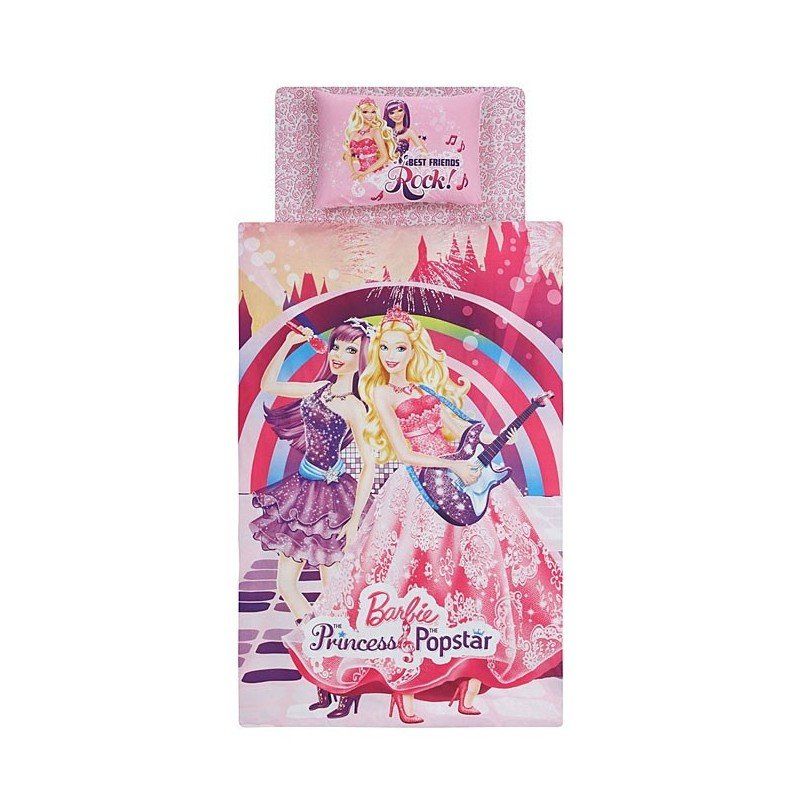 Подростковое постельное белье Tac Disney - Barbie Princess Pop Star