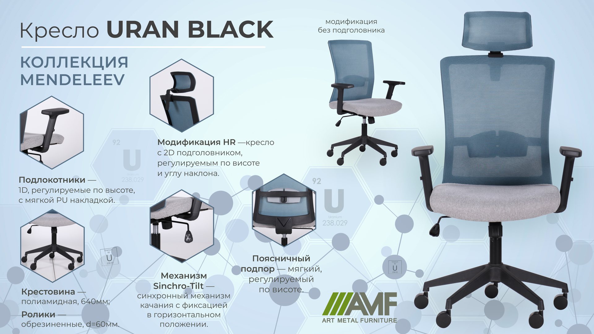 Кресло Uran black описание