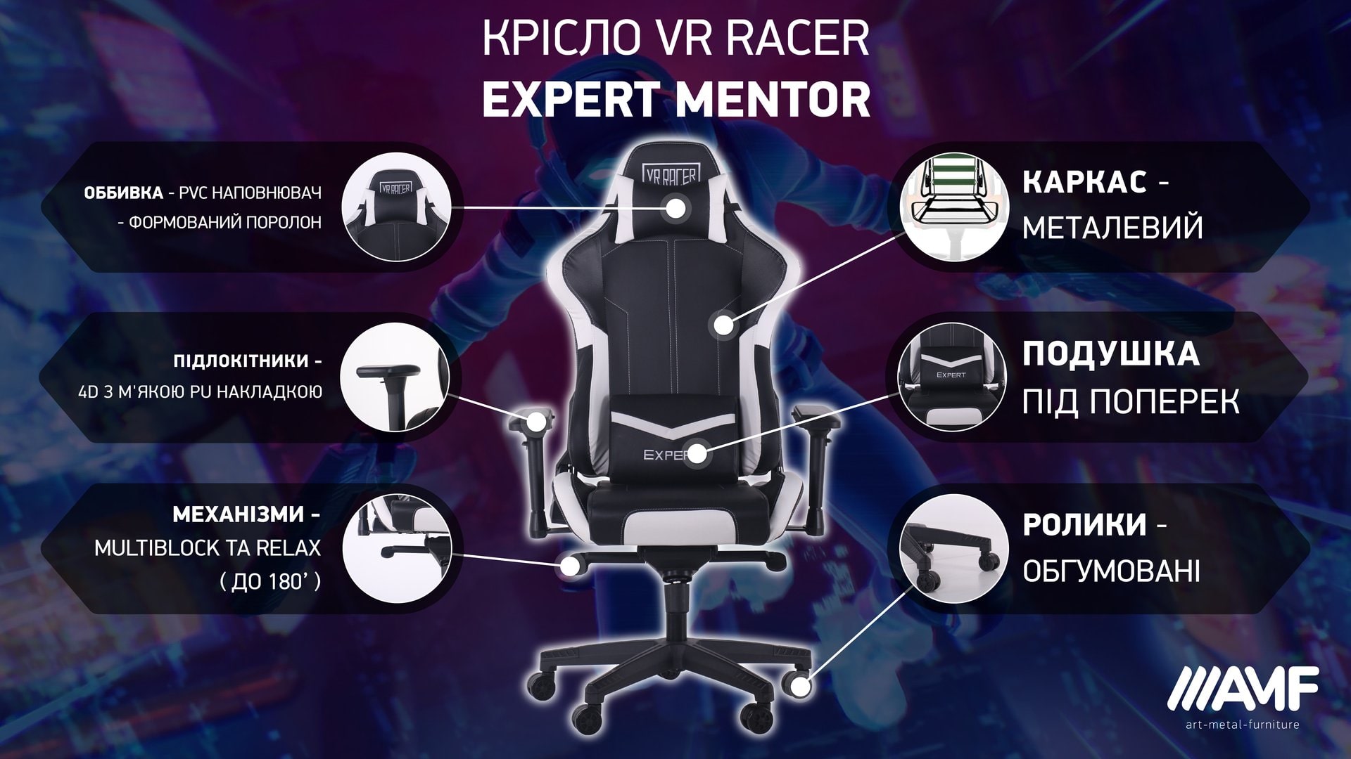 Кресло VR Racer Expert Mentor описание