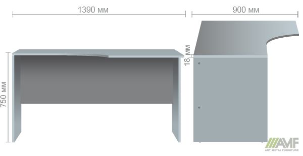 Характеристики Стіл комп'ютерний SL-202 (1390х900х750мм) в'яз Ліберті