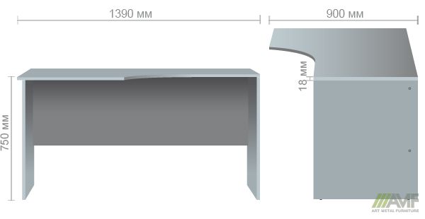 Характеристики Стіл комп'ютерний SL-203 (1390х900х750мм) в'яз Ліберті