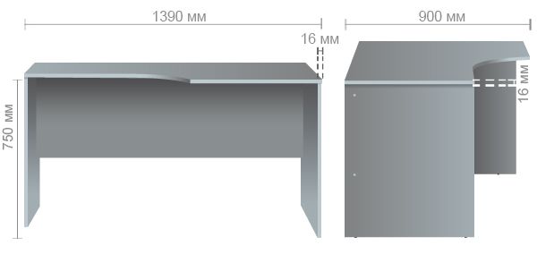 Характеристики Стол однотумбовый ОМ-122R (1200х580х750Н) Дуб Сонома
