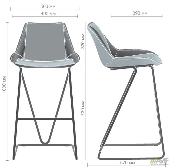Характеристики Стул барный Custer gunmetal, cowboy Dark Gray/Light Gray Характеристики Стул барный Custer gunmetal, cowboy Dark Gray/Light Gray