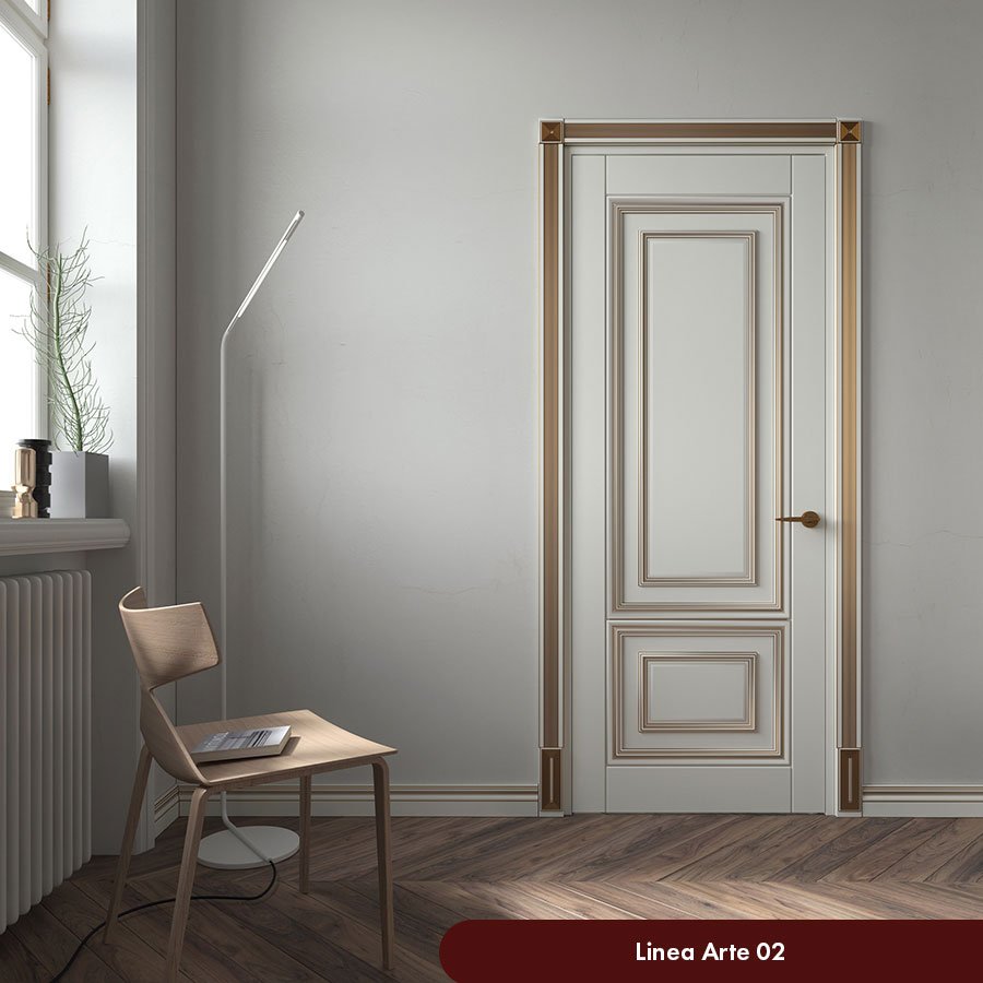 Двери межкомнатные филенчатые белые VPorte – Linea Arte 02