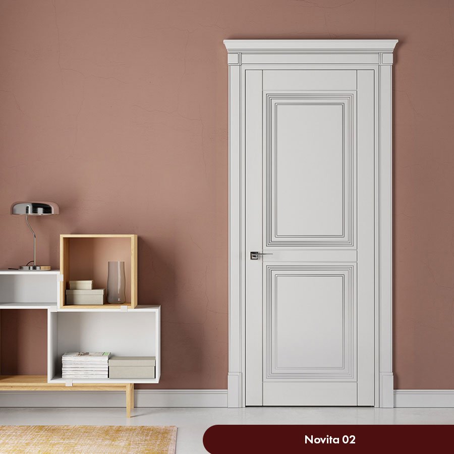 Белые филенчатые двери VPorte – Novita 02