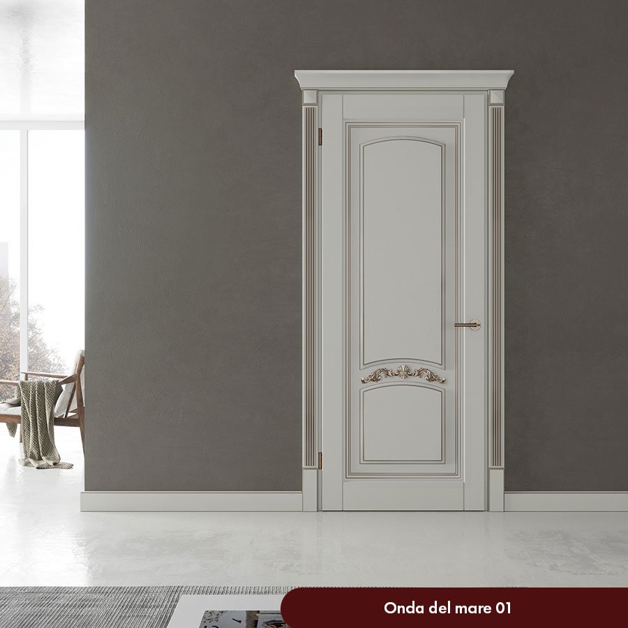 Белые филенчатые двери VPorte – Onda del Mare 01