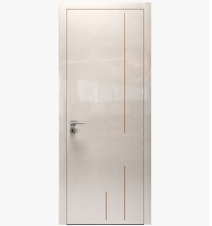 Двері з вертикальним алюмінієвим молдингом Bergen LCW-07