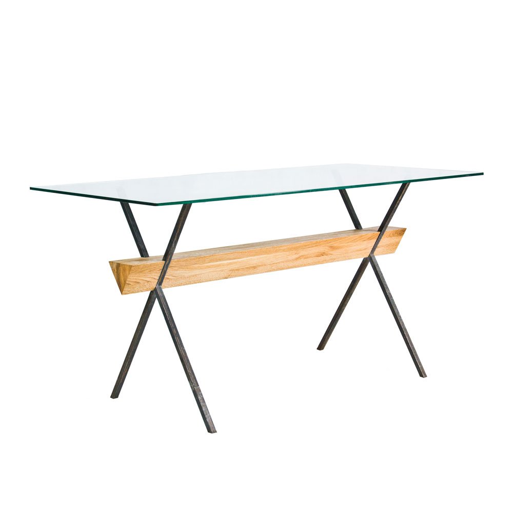 Стіл Easy Frame – дизайнерський стіл із металу, скла та дерева