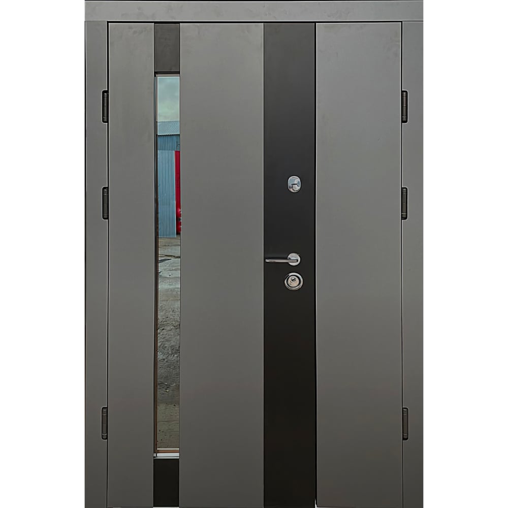 Полуторные входные двери для частного дома - Композит • Марсель 1200