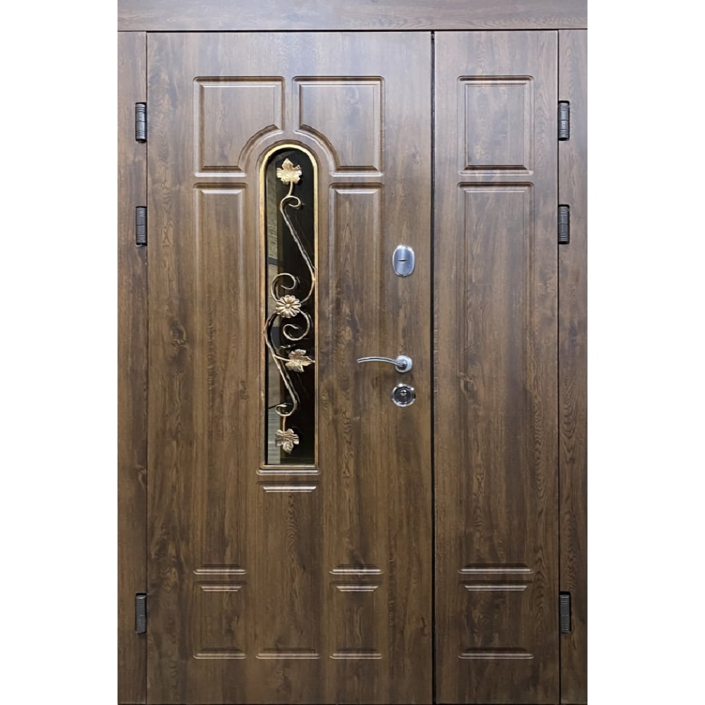 Двері подвійні вхідні - Стандарт плюс • Арка 1200 з ковкою