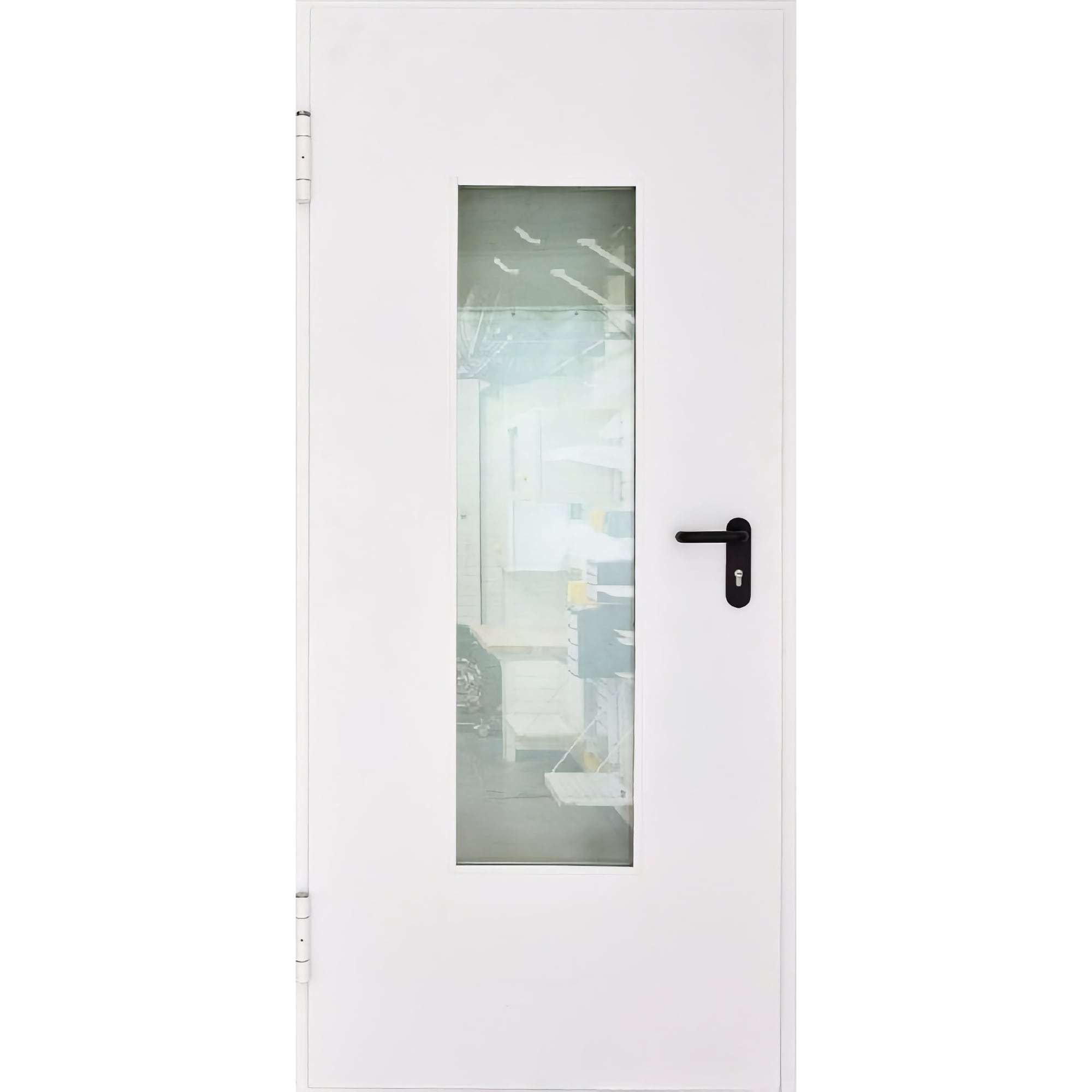 Противопожарная дверь с гарантией 5 лет, доступная для заказа в интернет-магазине - TD • петли с доводчиками • со стеклом 960*2050