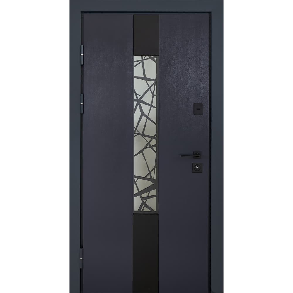 Вхідні двері в будинок зі склом – Olimpia Glass LP-3 Bionica 2
