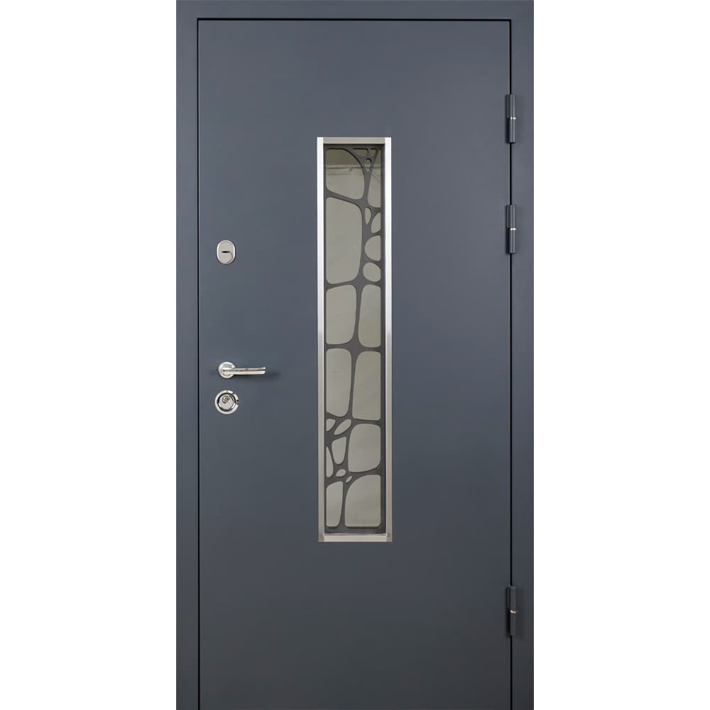 Входные металлические двери для частного дома - 408 Solid Glass Defender (KTM)