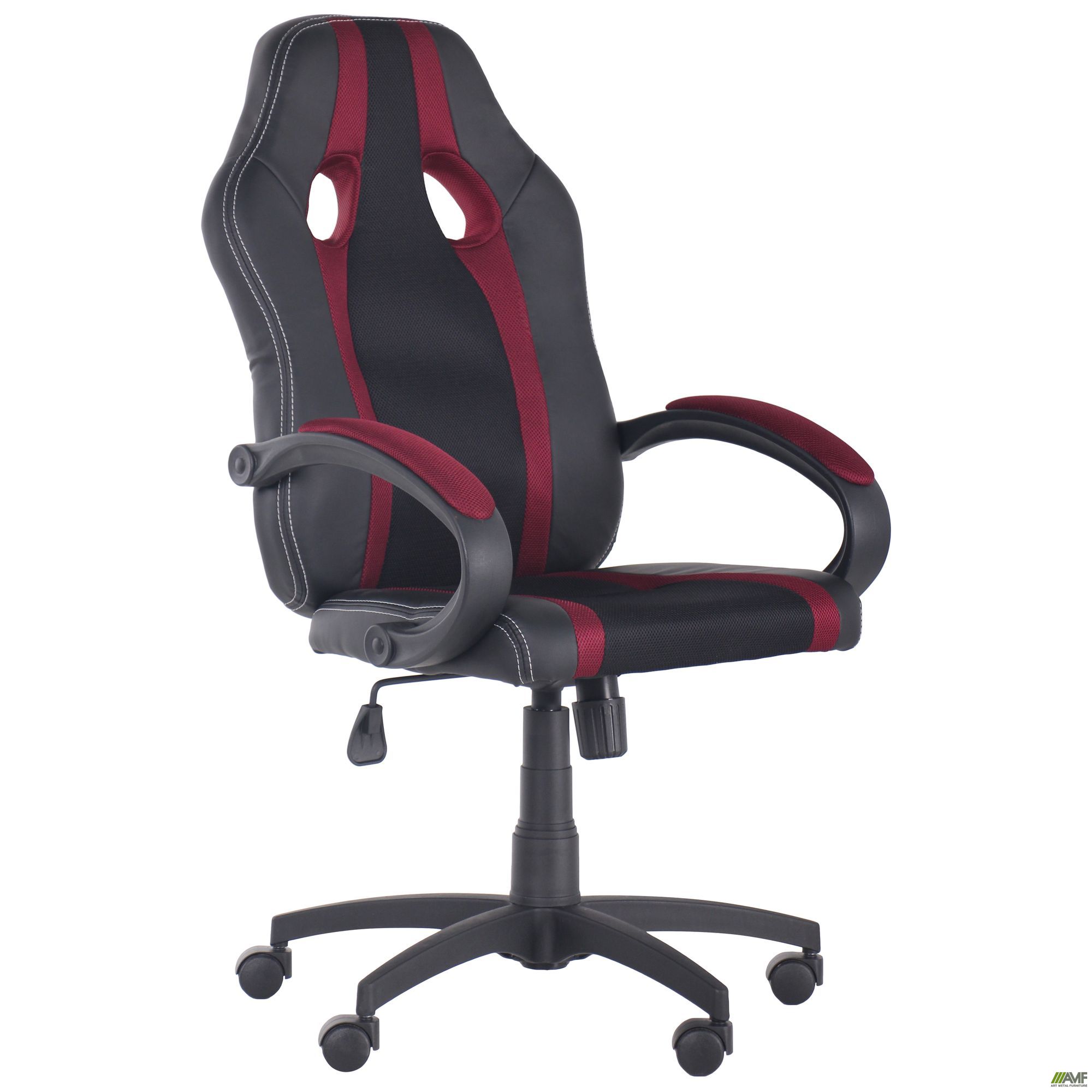 Кресло Shift Неаполь N-20/Сетка черная, вставки Сетка бордовая